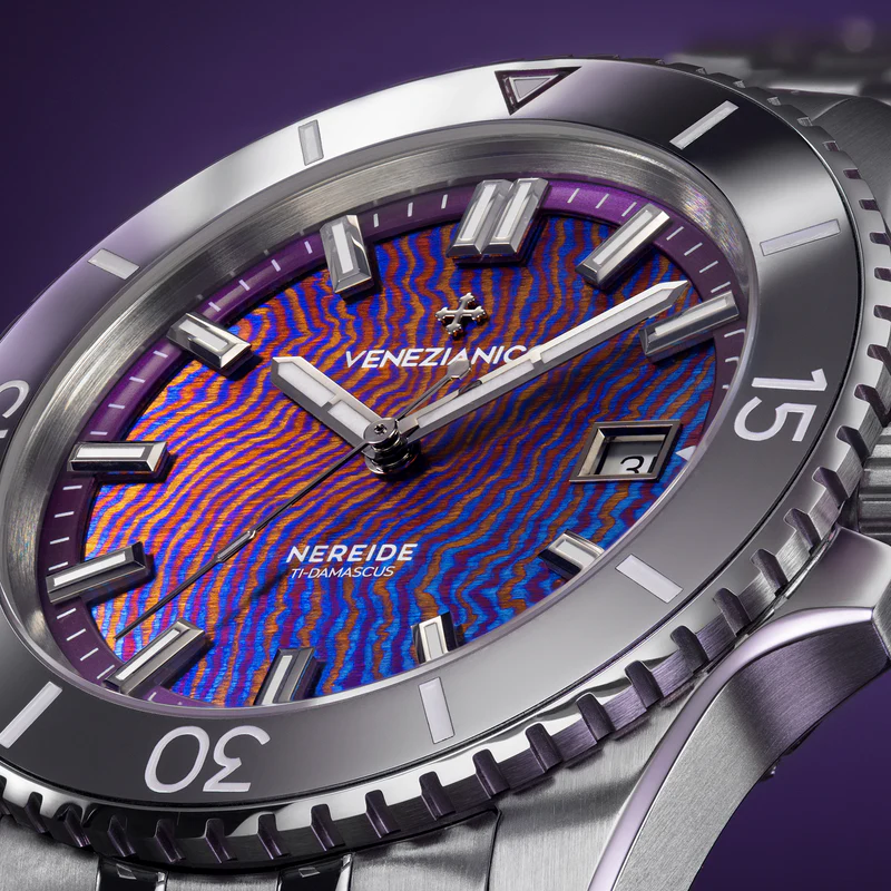 Venezianico Nereide Ti-Damascus dial