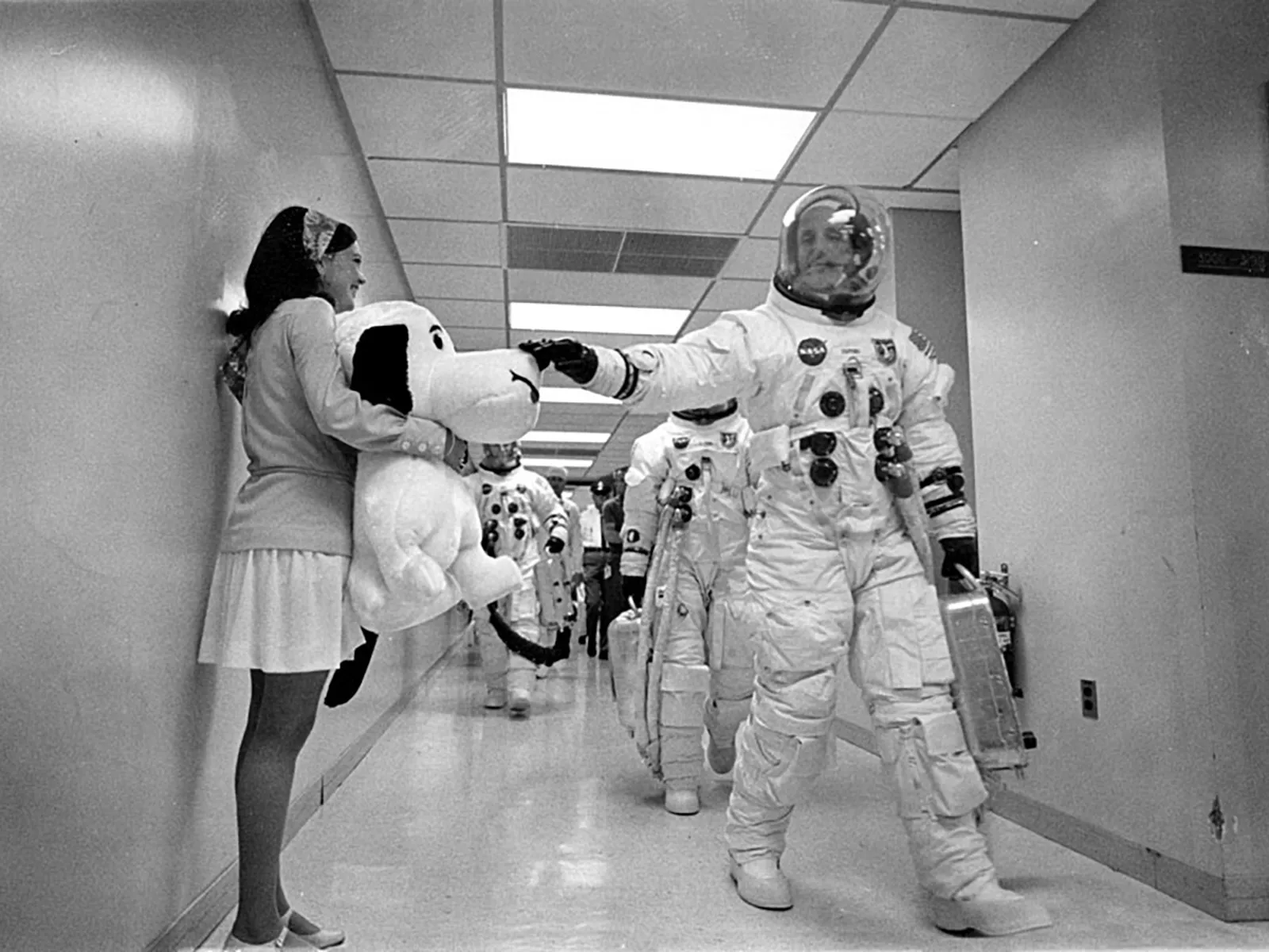 Tom Stafford, with Snoopy
