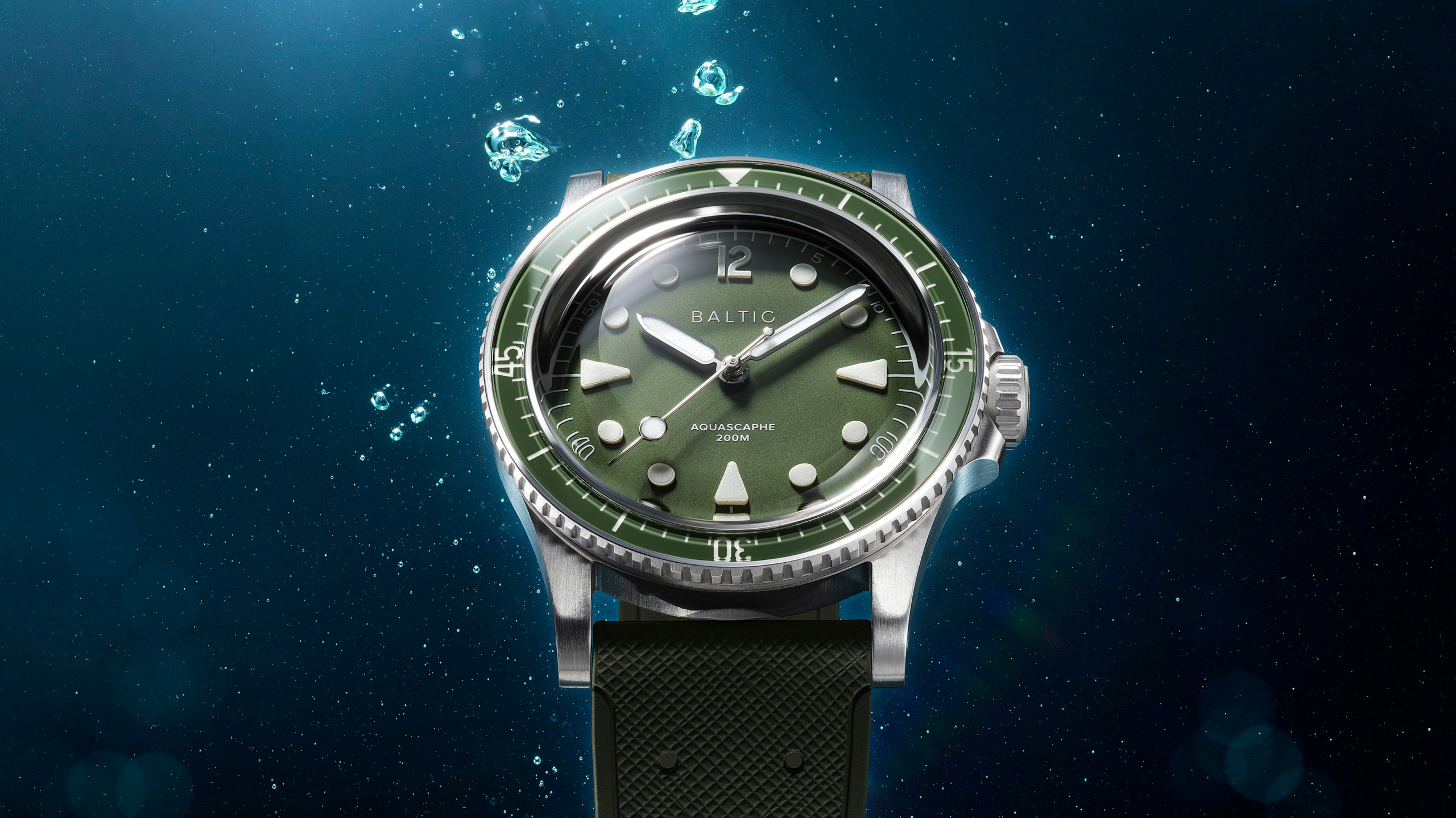 Baltic Aquascaphe MK2 on a rubber strap