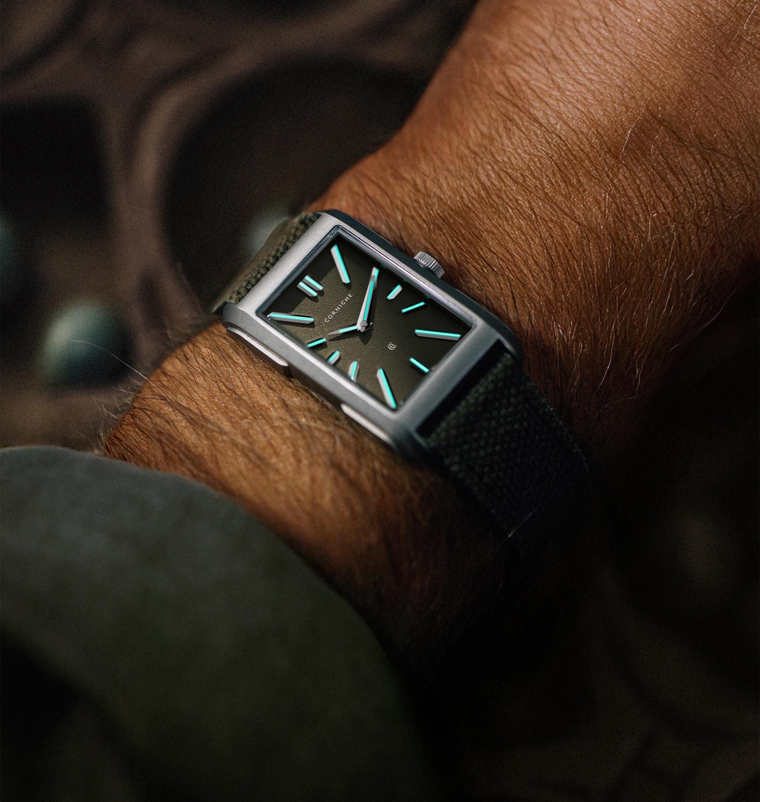 Corniche Visionnaire OC® Limited Edition worn with green jacket