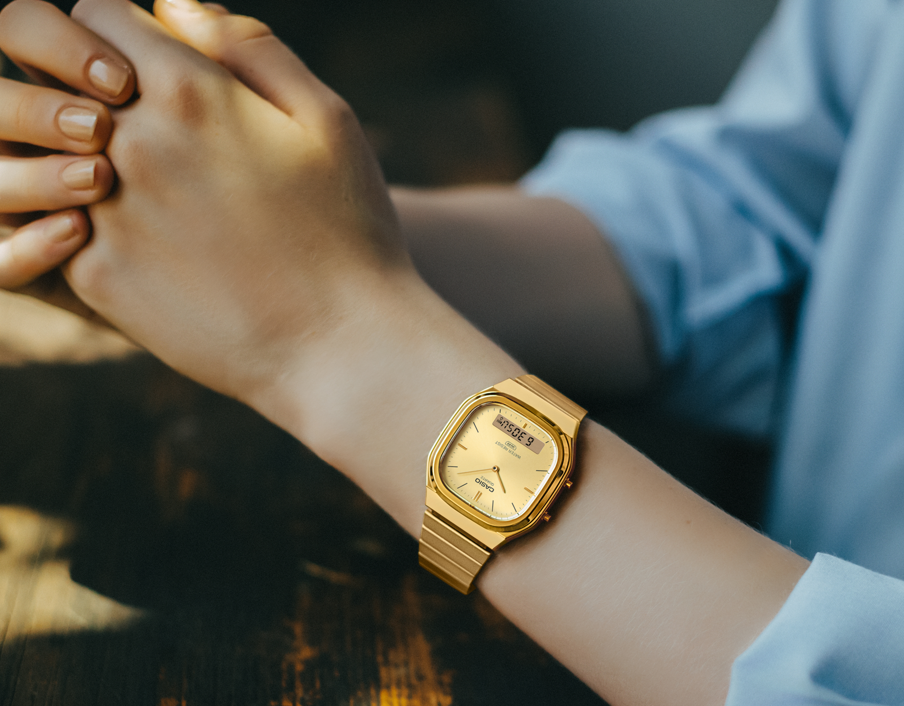 Casio AQ‑240E on wrist