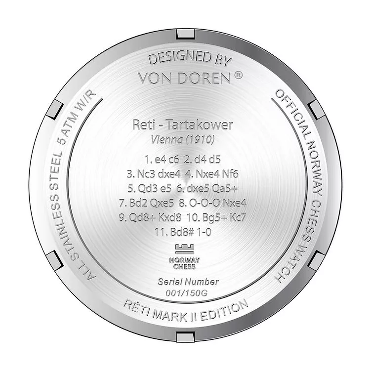 Norway Chess Réti Mark II engraved case back