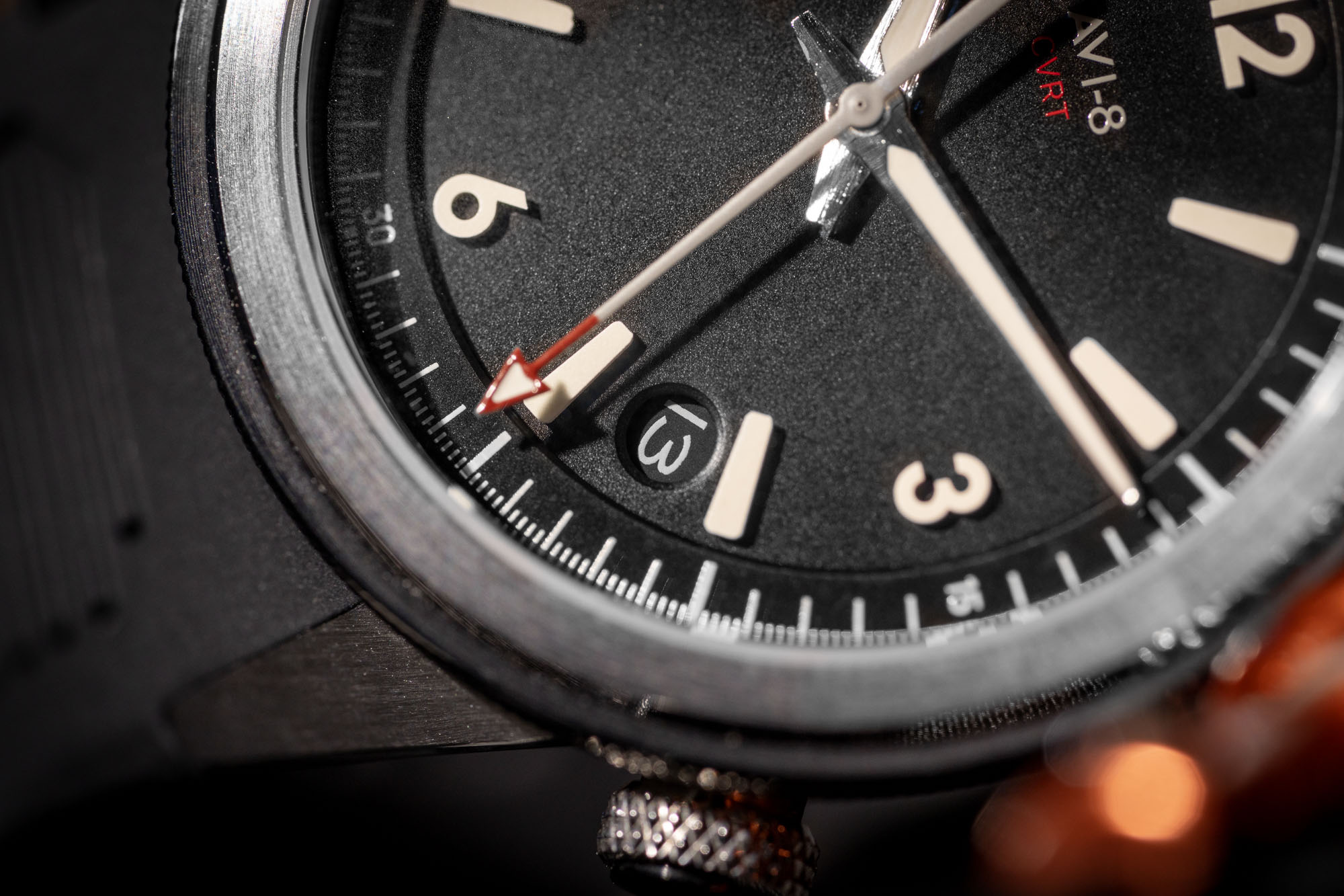 AVI-8 CVRT Automatic dial close-up