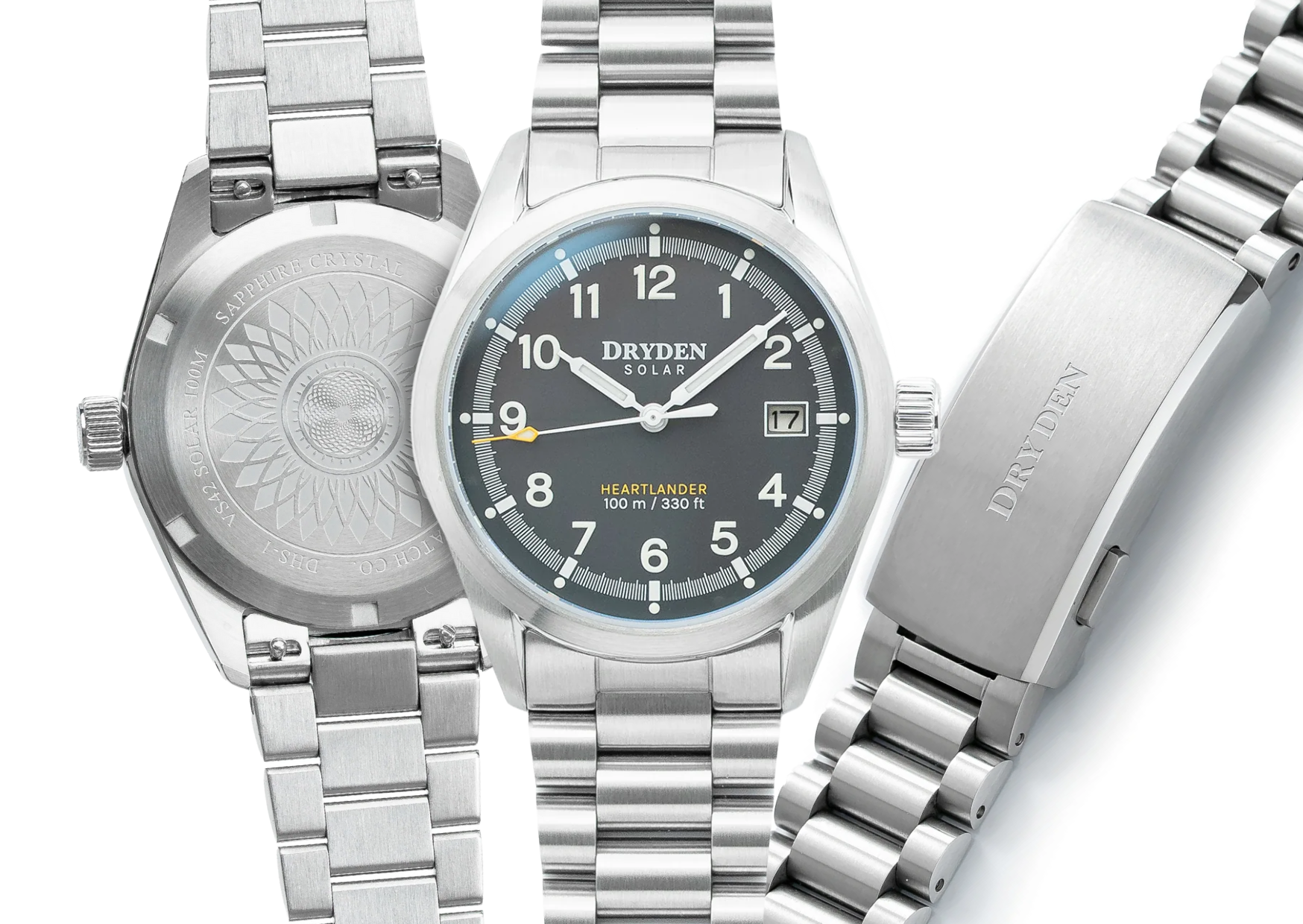 Dryden Heartlander Solar on a bracelet
