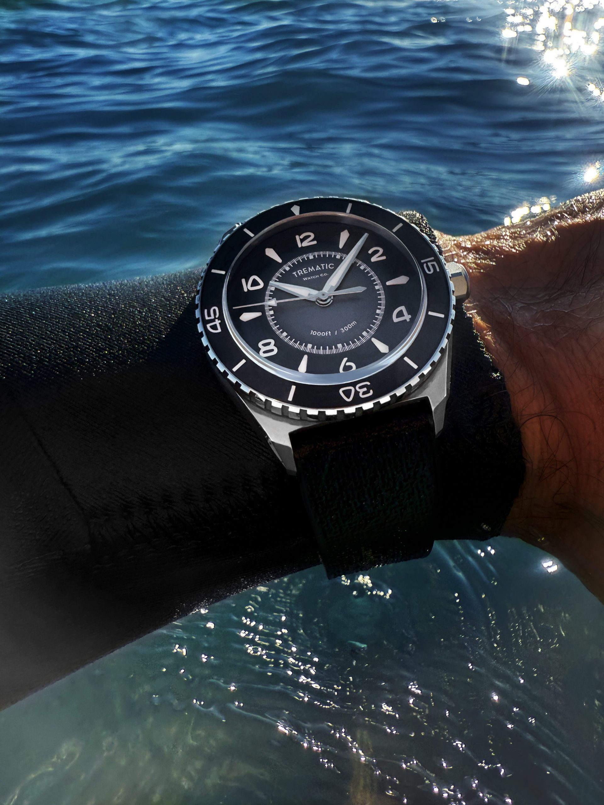 Trematic T-Five Beigua Maris on wrist