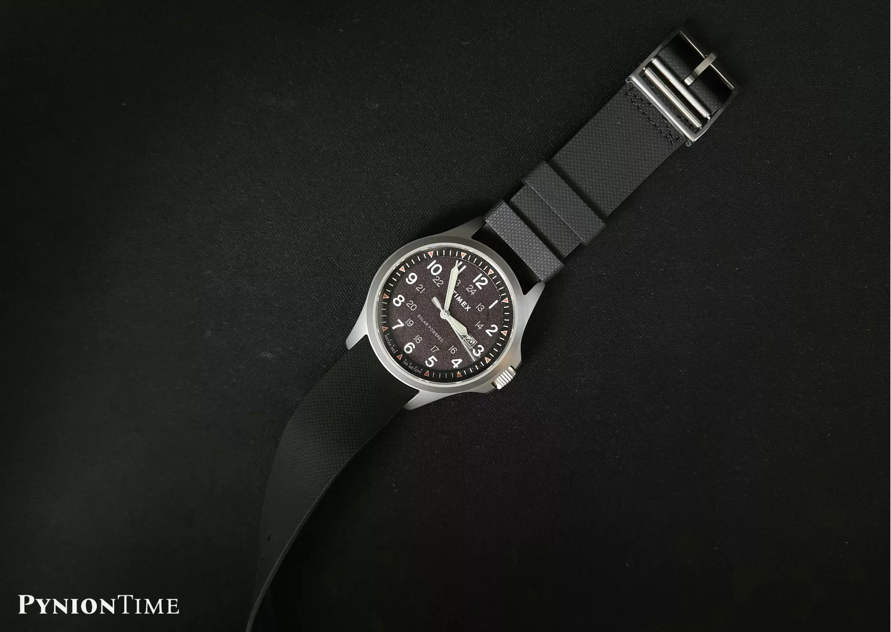 Timex Expedition North Field Solar on a single pass rubber strap