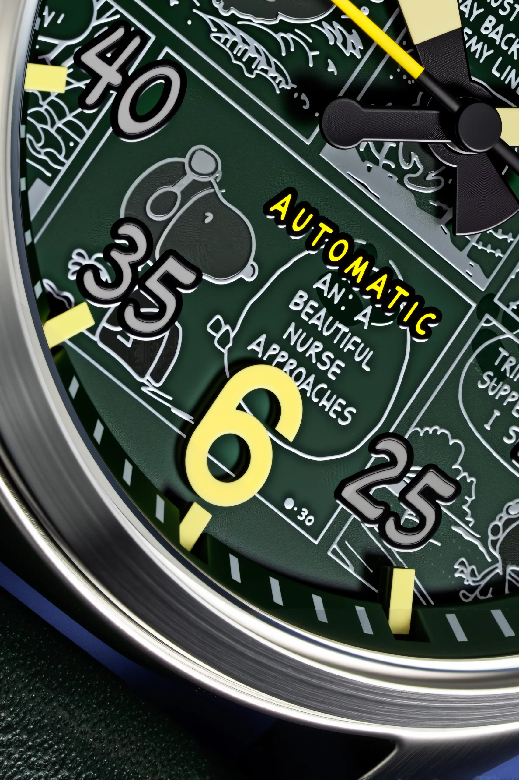 AVI-8 Aviator Green Spitfire Smith close up shot