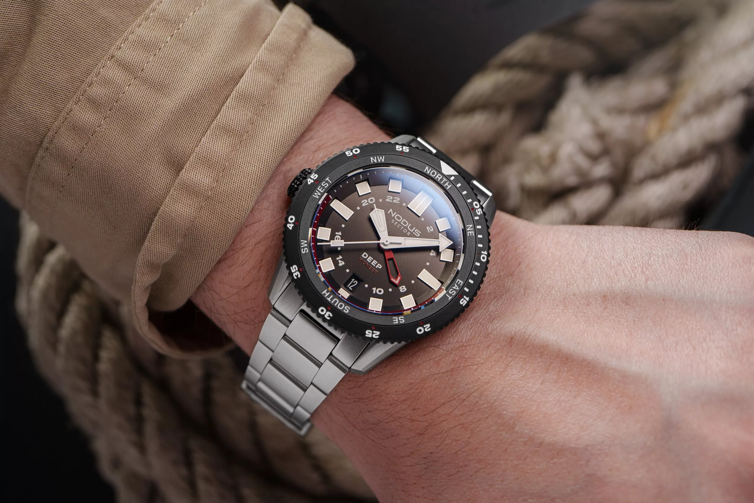 Nodus Sector Deep Pioneer Forge on wrist