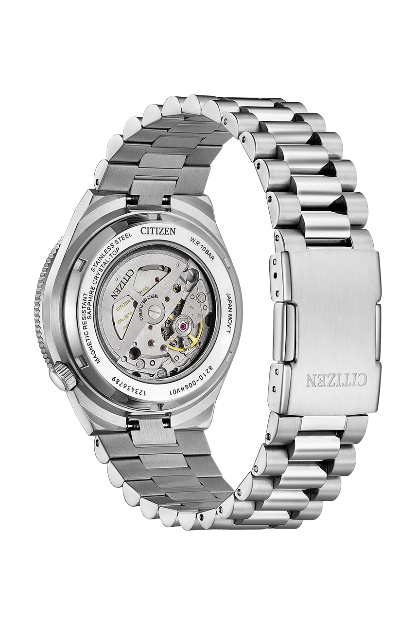 The new Tsuyosa Shore is powered by the in-house Caliber 8210