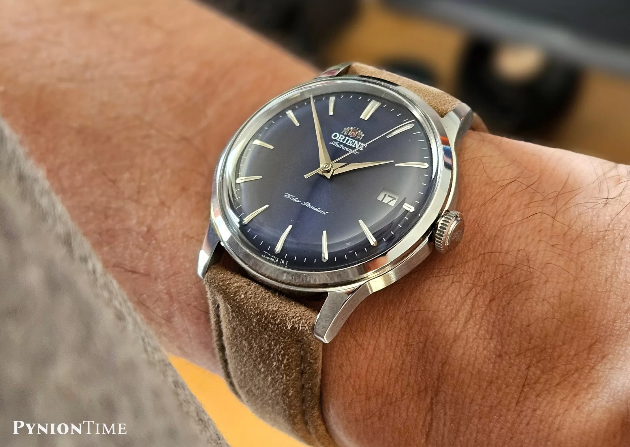 Orient Bambino RA-AC0M12L30B Limited Edition on wrist