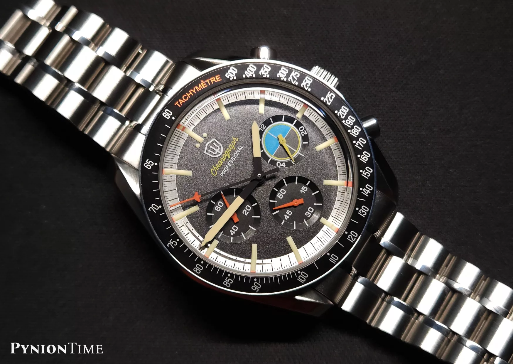 The Watchdives WD1863 Space Pilot has a textured dial