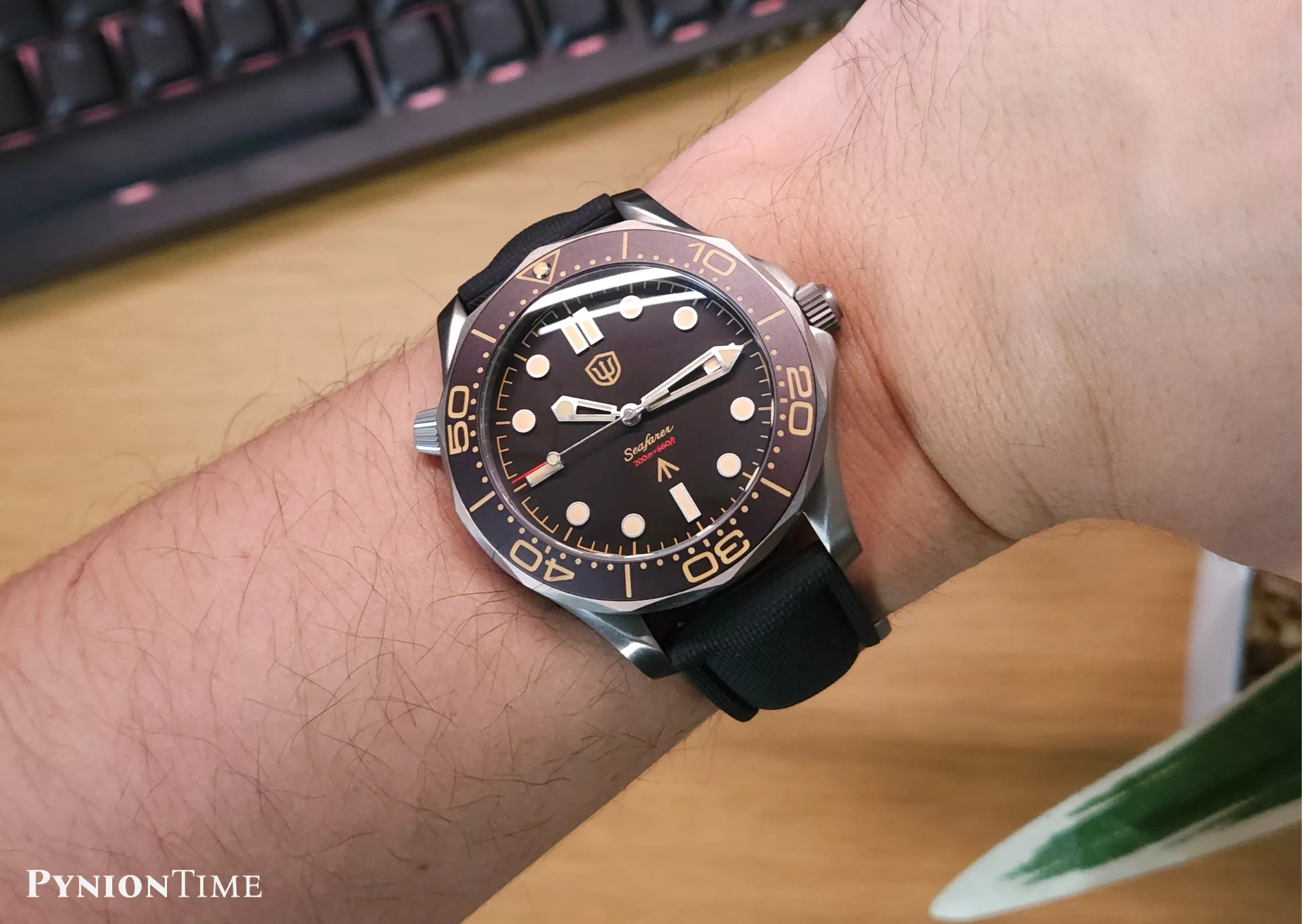 Watchdives Seafarer WD007Q on a rubber strap