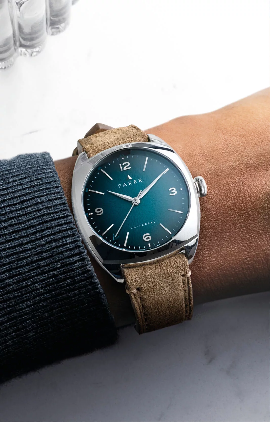 Farer Belzoni on wrist