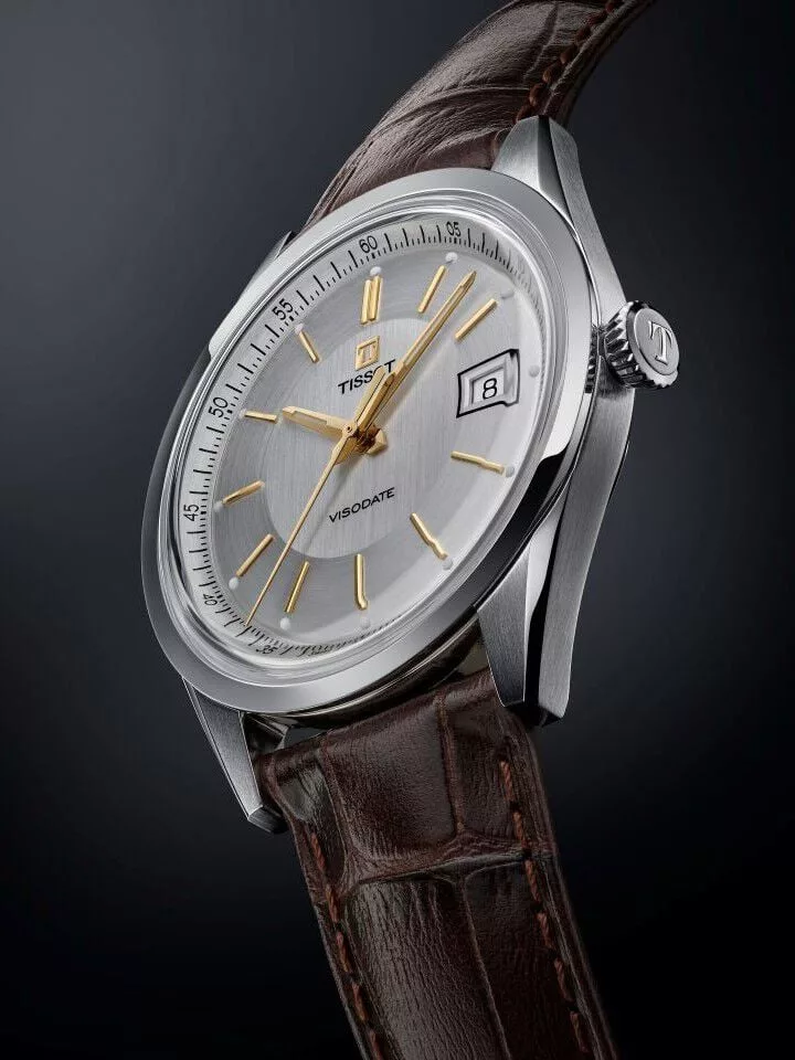 The silver-dialled version features gold dial details
