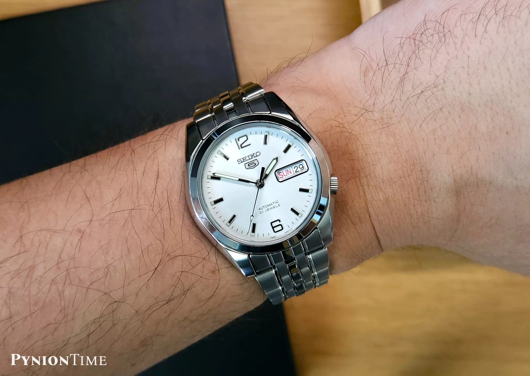 Seiko 5 SNK385 on my 6.5-inch wrist