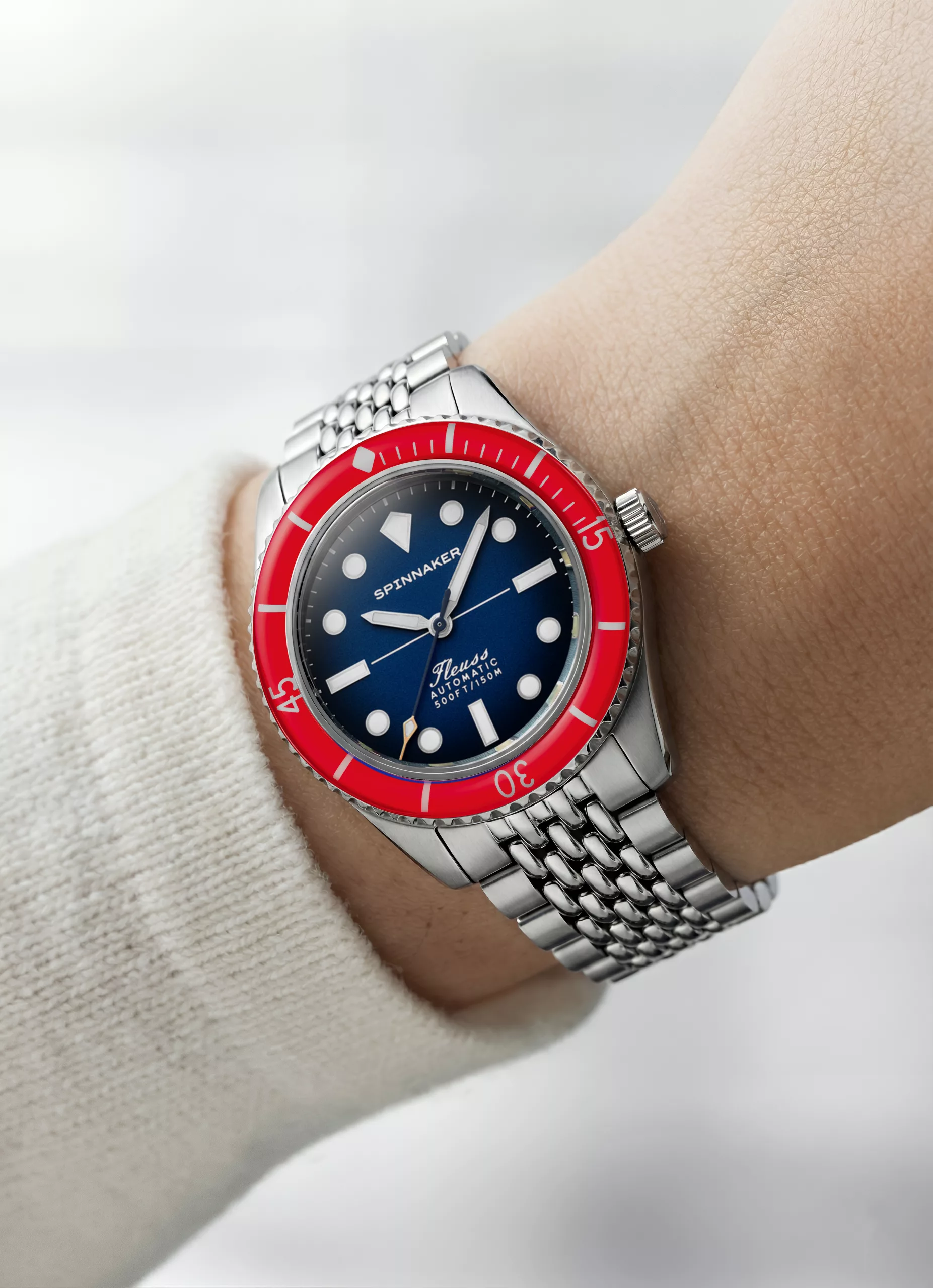 Spinnaker Fleuss 40 Automatic Royal Splash on wrist
