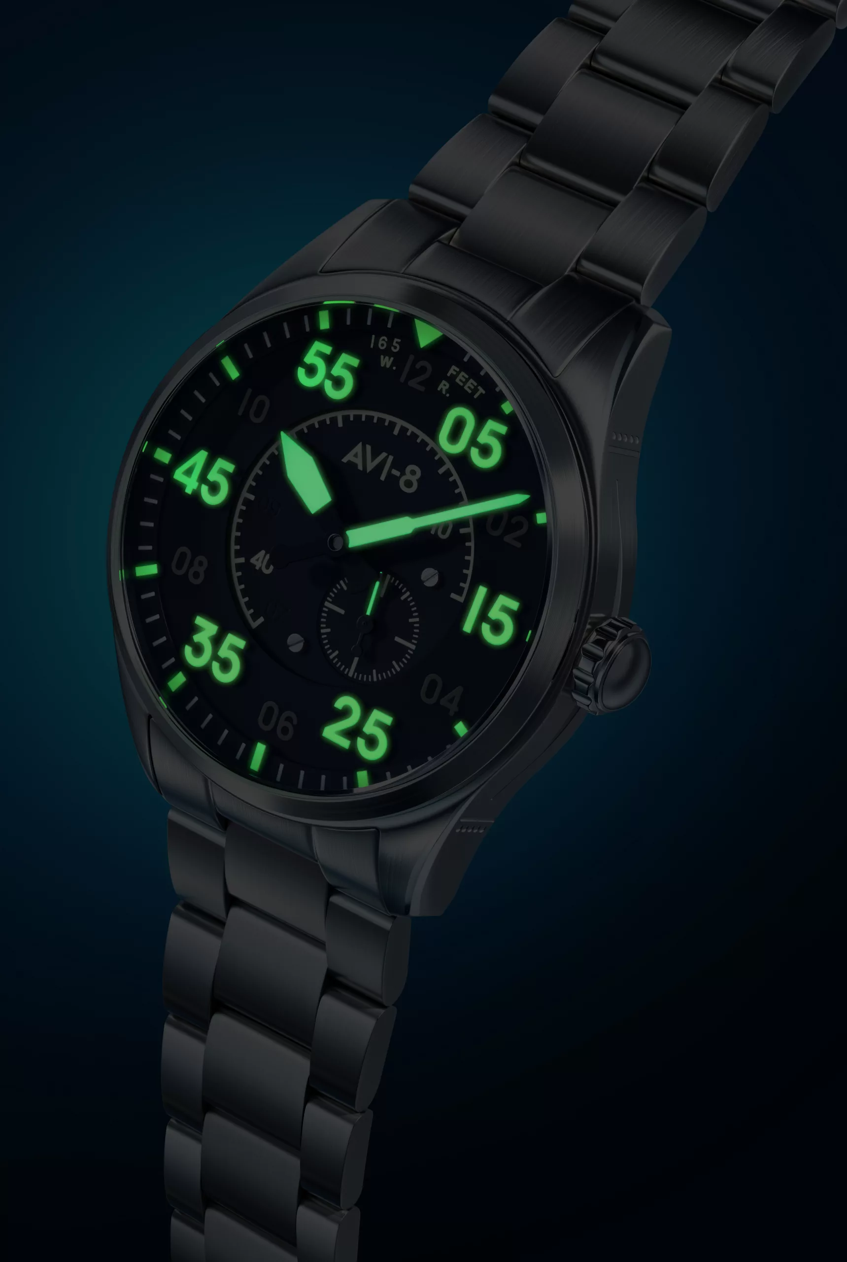 AVI-8 Spitfire Type 300 Automatic lume layout 1