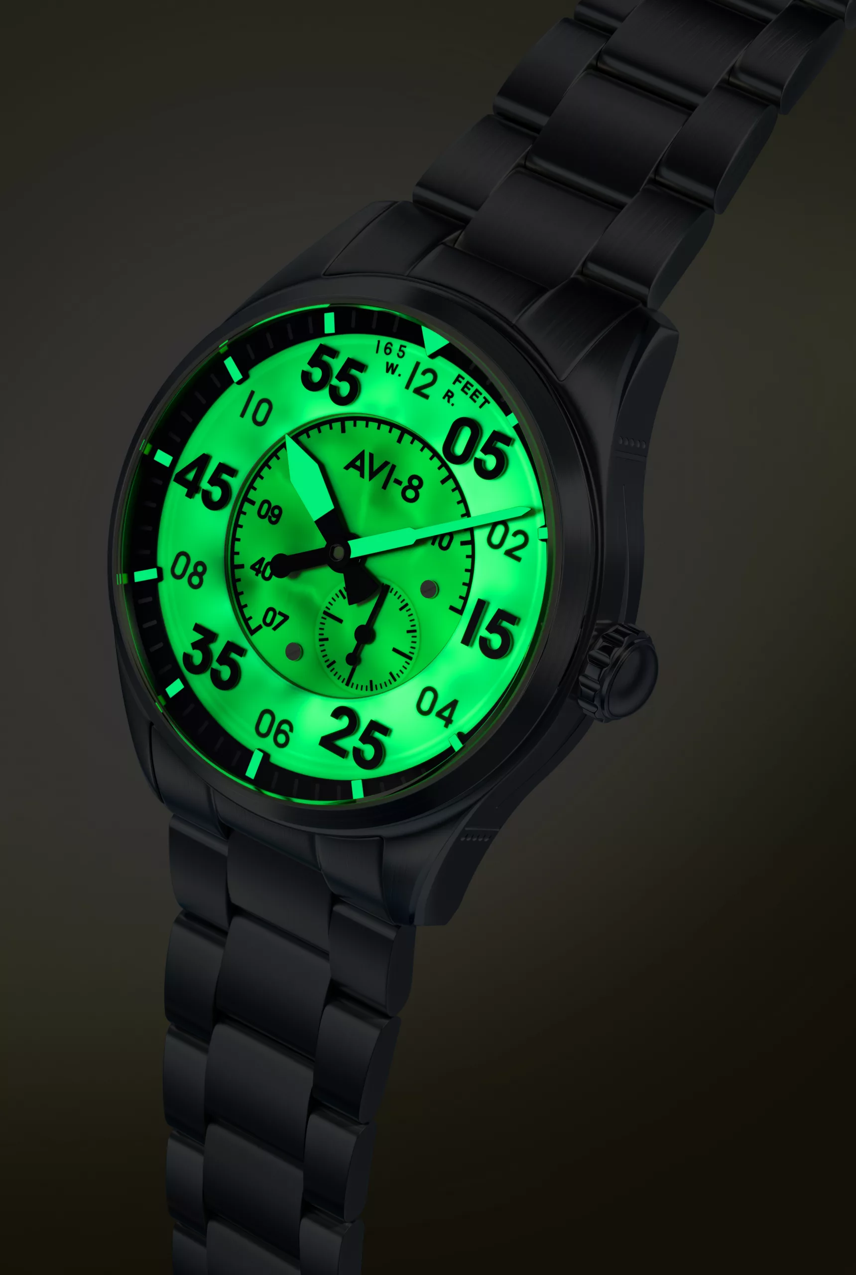 AVI-8 Spitfire Type 300 Automatic lume layout 2