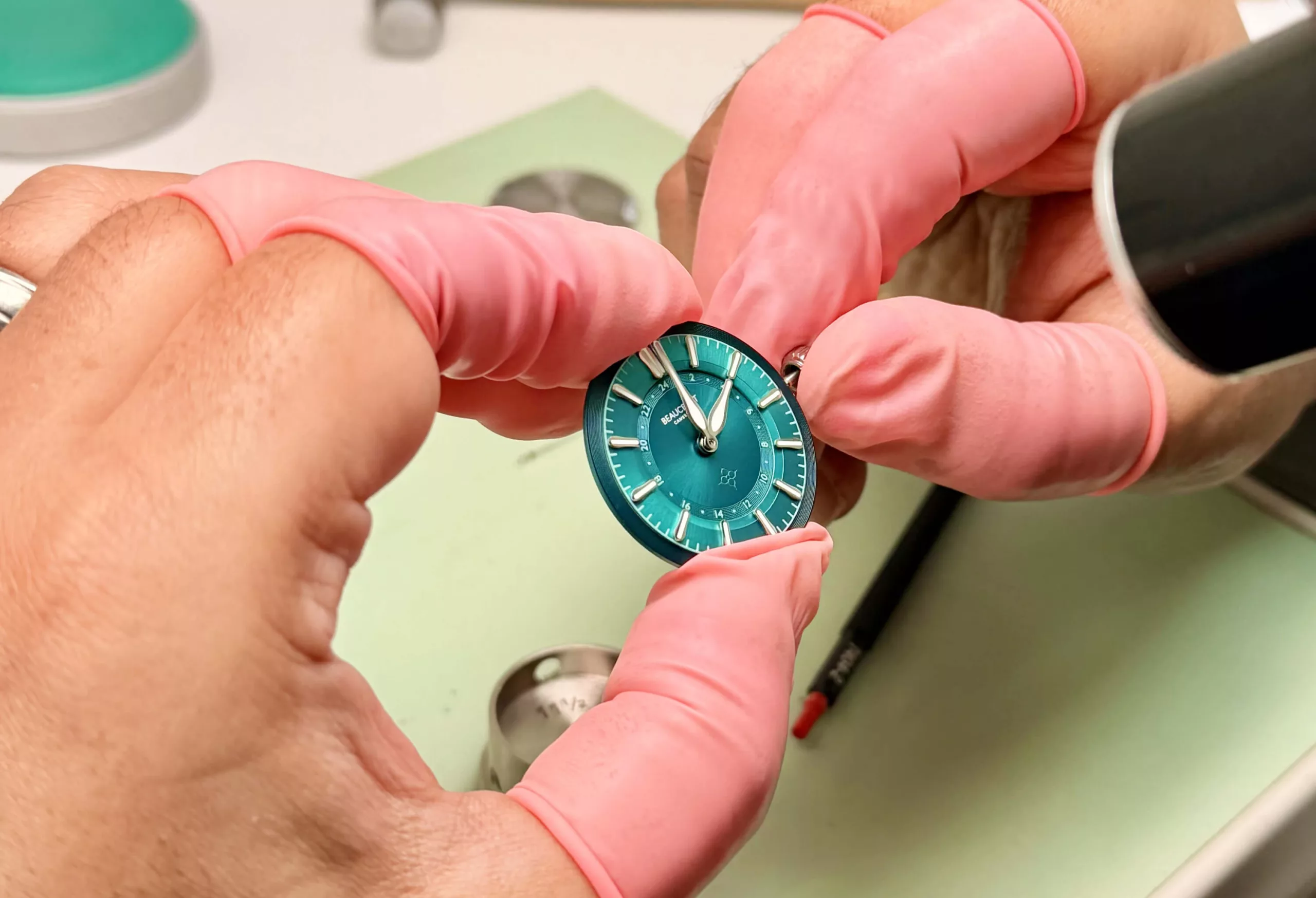 The Beaucroft Contour GMT being assembled