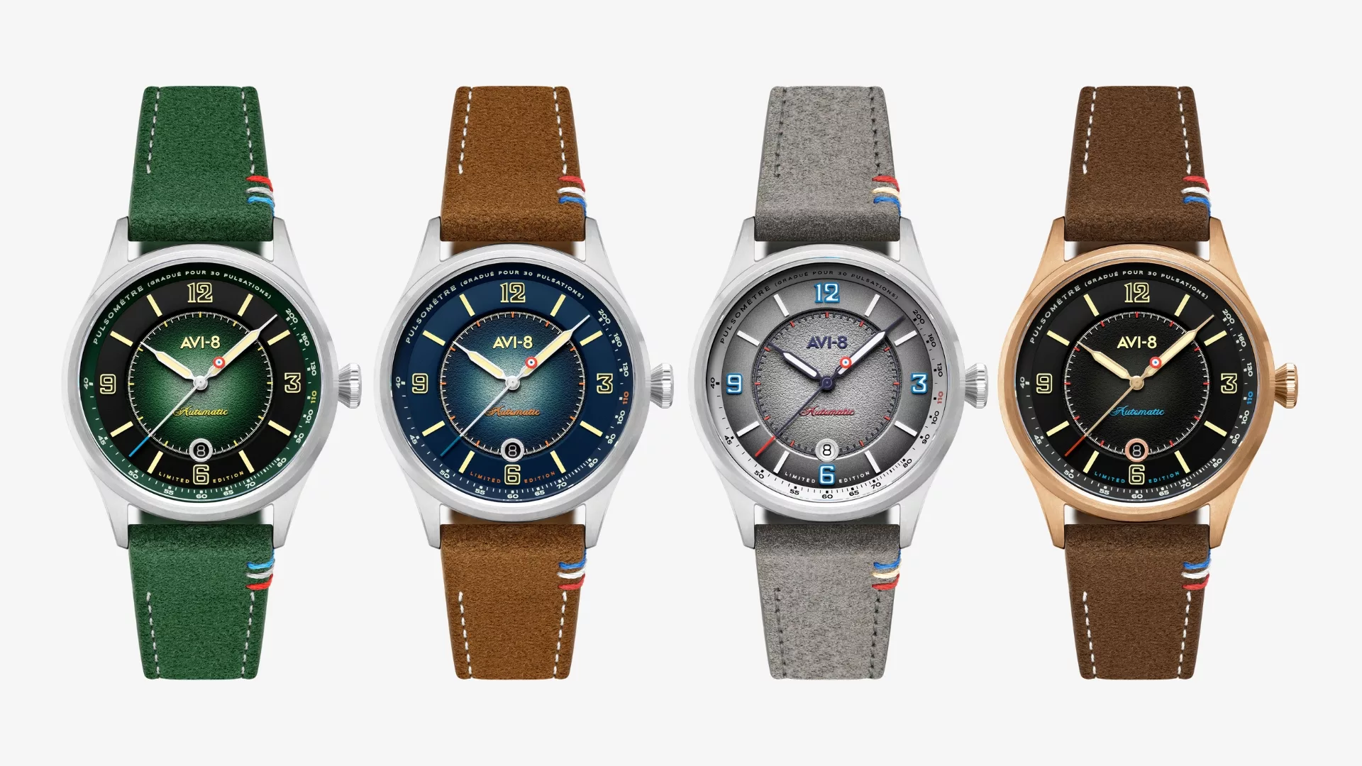 AVI-8 Flyboy Lafayette Automatic 110th Anniversary comes in four different variants