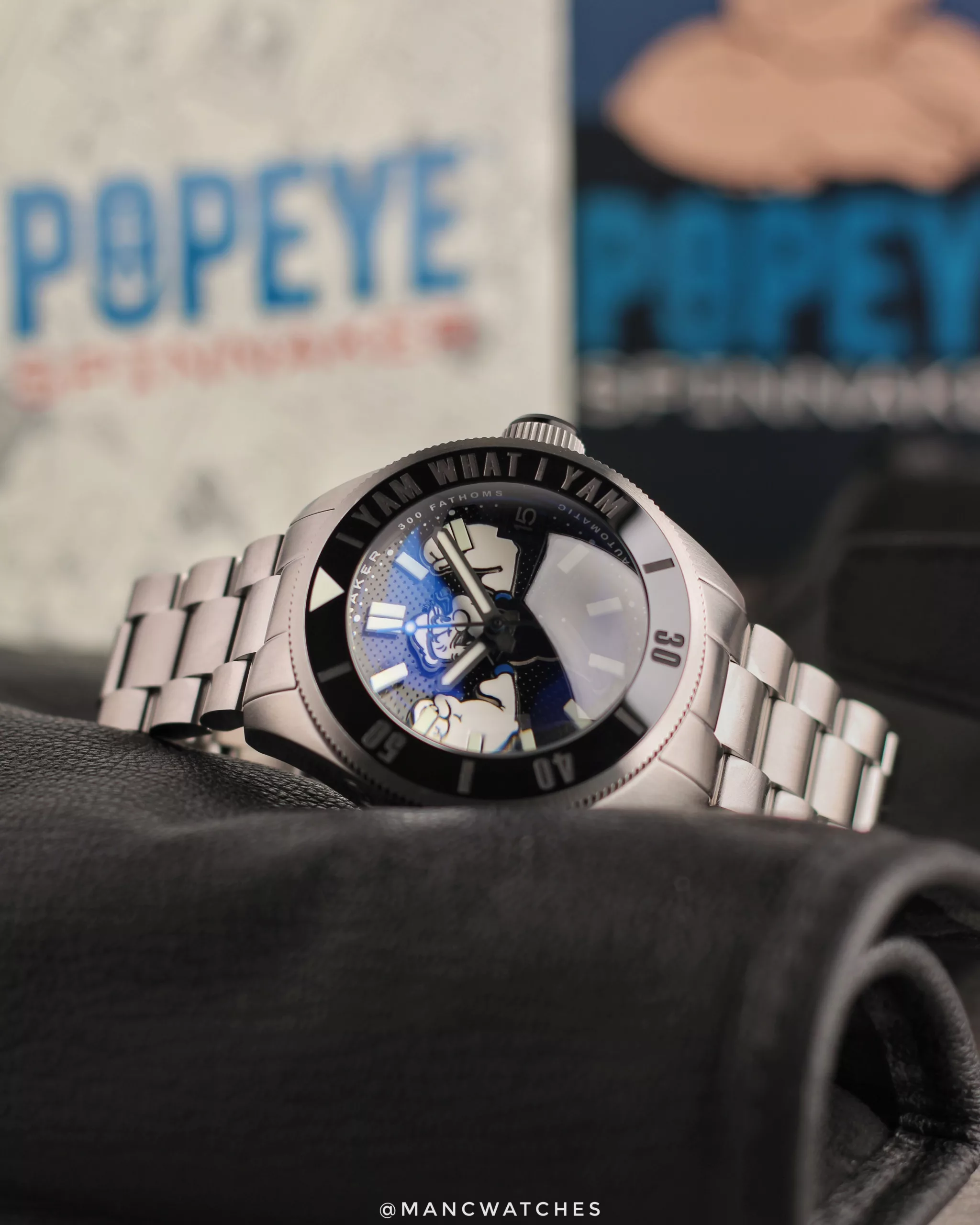 The Spinnaker Piccard Popeye Forearm Fury comes with a ceramic unidirectional bezel