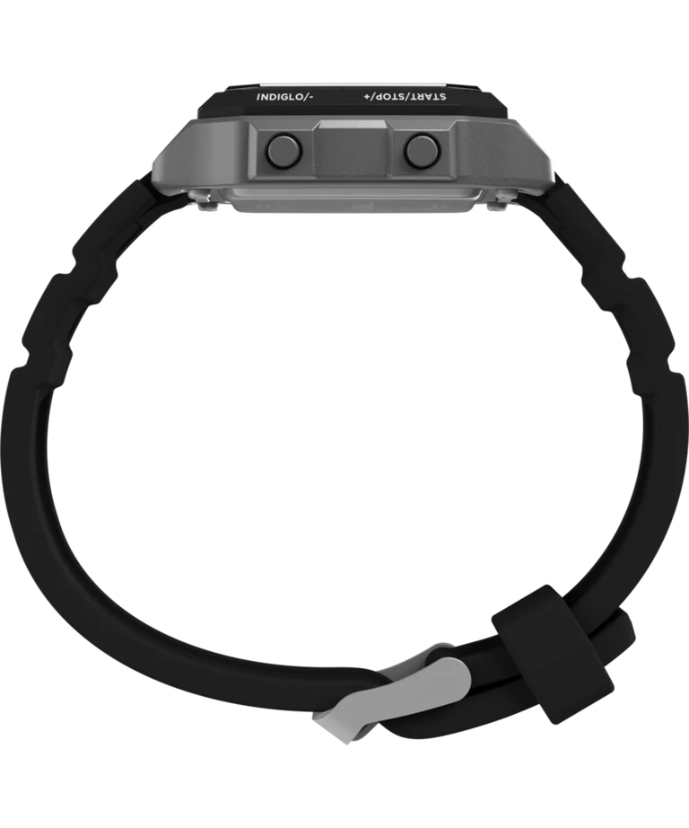 The Timex World Time Digital comes with a resin strap option at the lower entry price