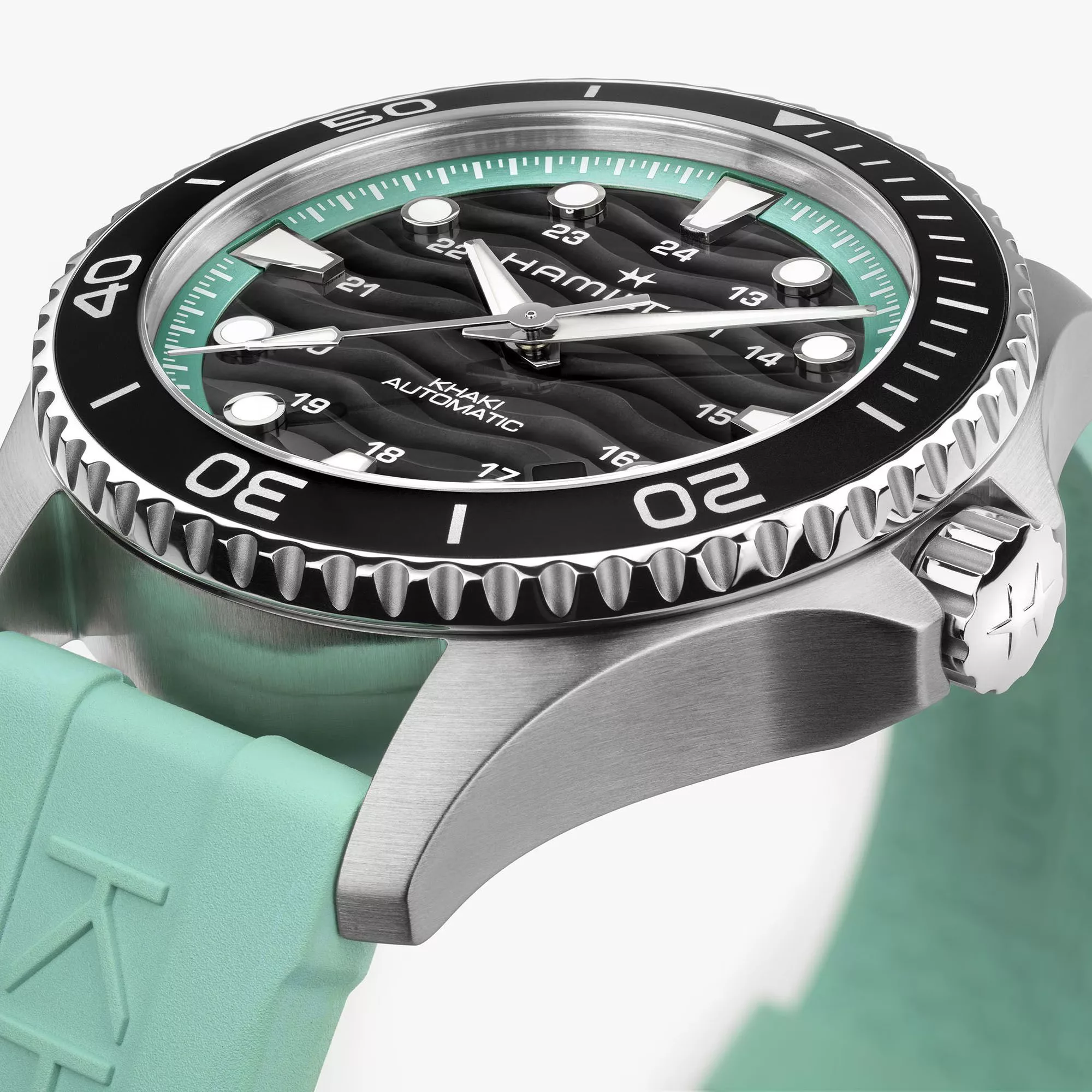 Hamilton Khaki Navy Scuba dial close-up