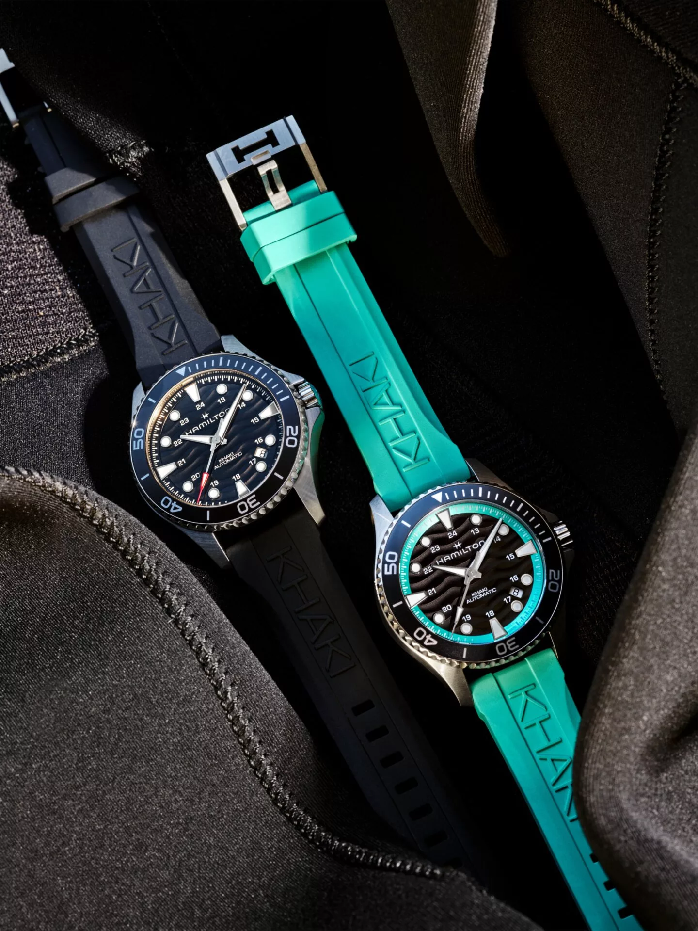 New Hamilton Khaki Navy Scuba 40mm on rubber straps