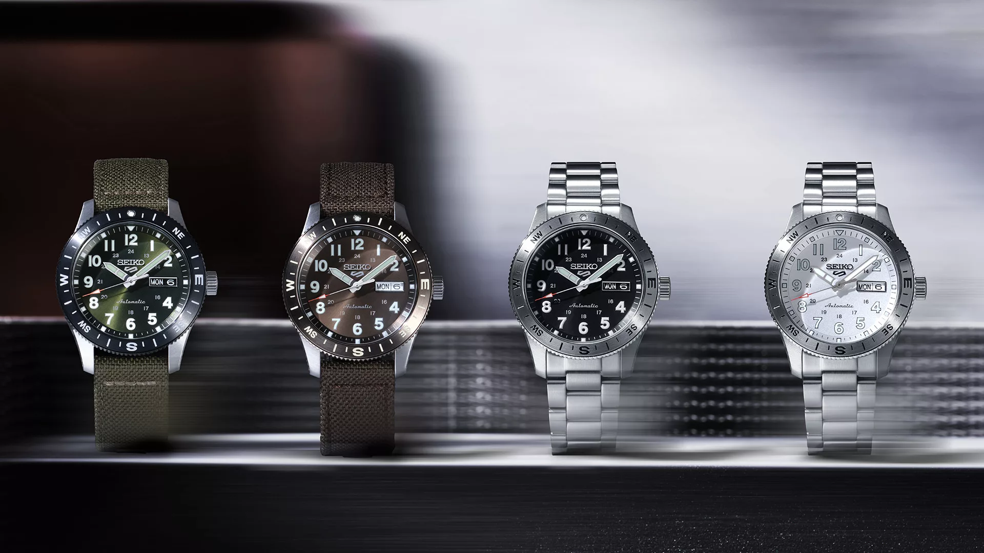 Seiko 5 Sports compass bezel field watch