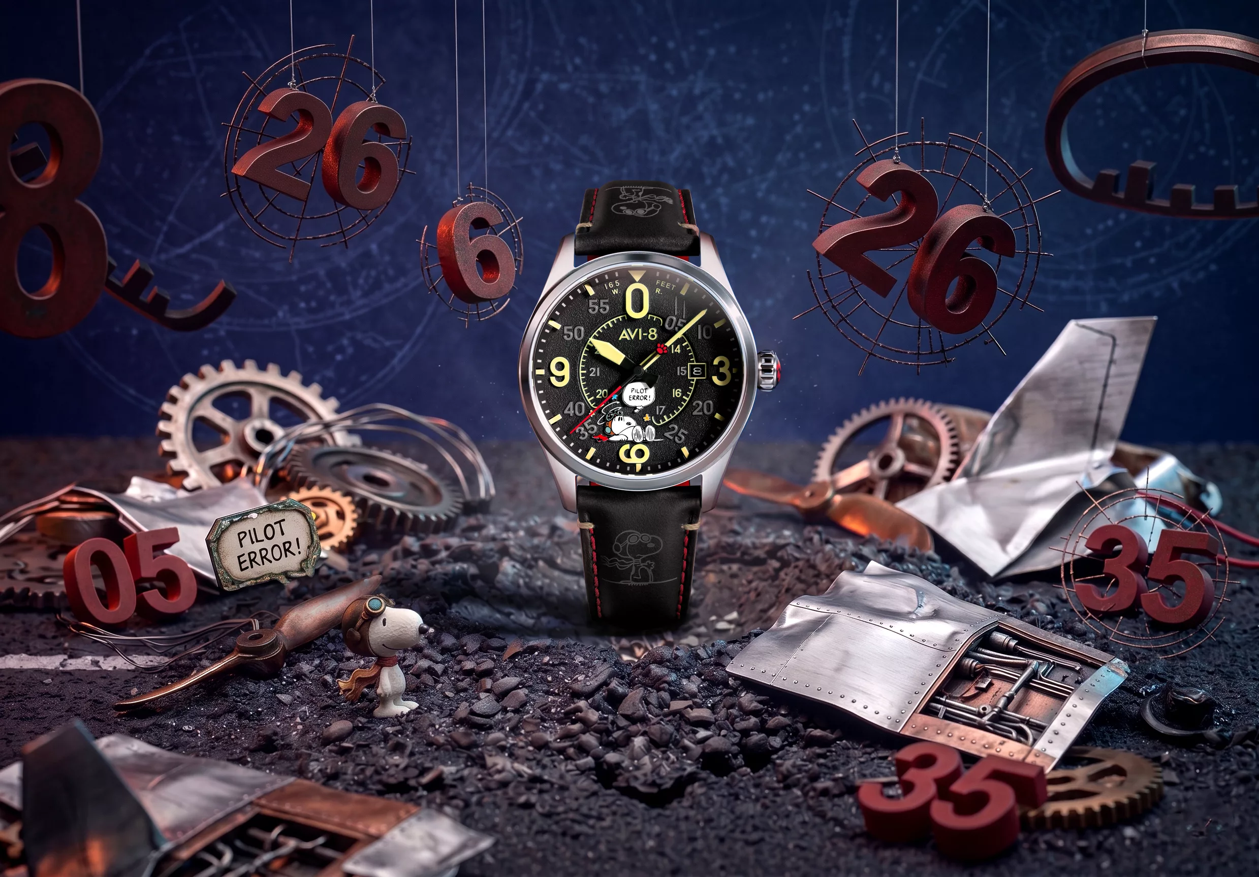 AVI-8 Spitfire Smith Automatic Snoopy Flying Ace Pilot Error Limited Edition