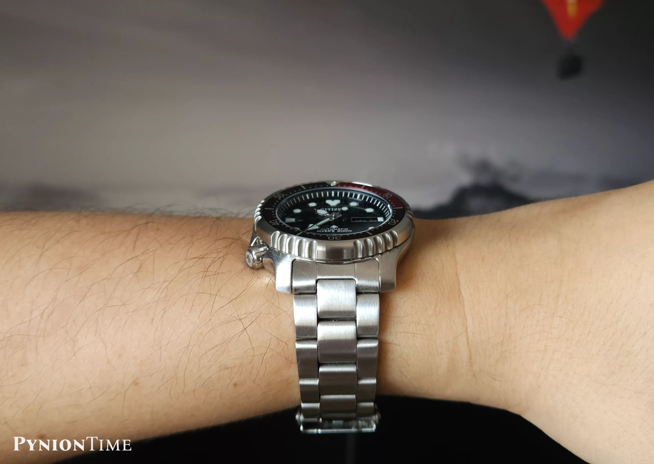 The Coke bezel gives the Citizen Promaster just enough personality