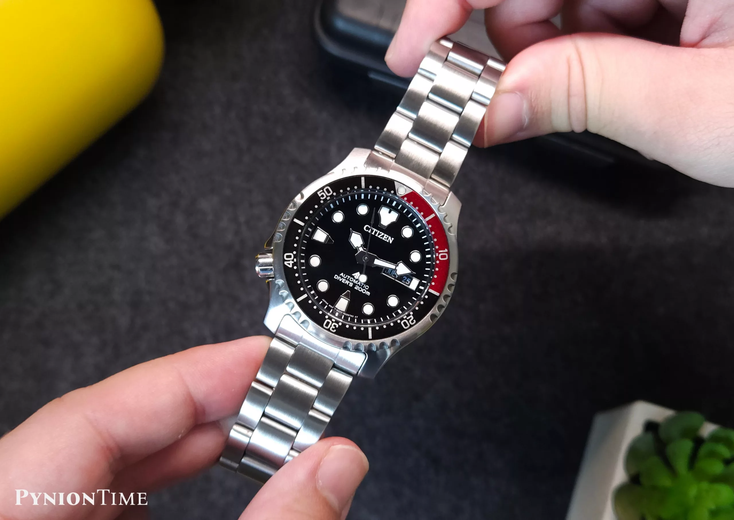 The Coke bezel gives the Citizen Promaster just enough personality