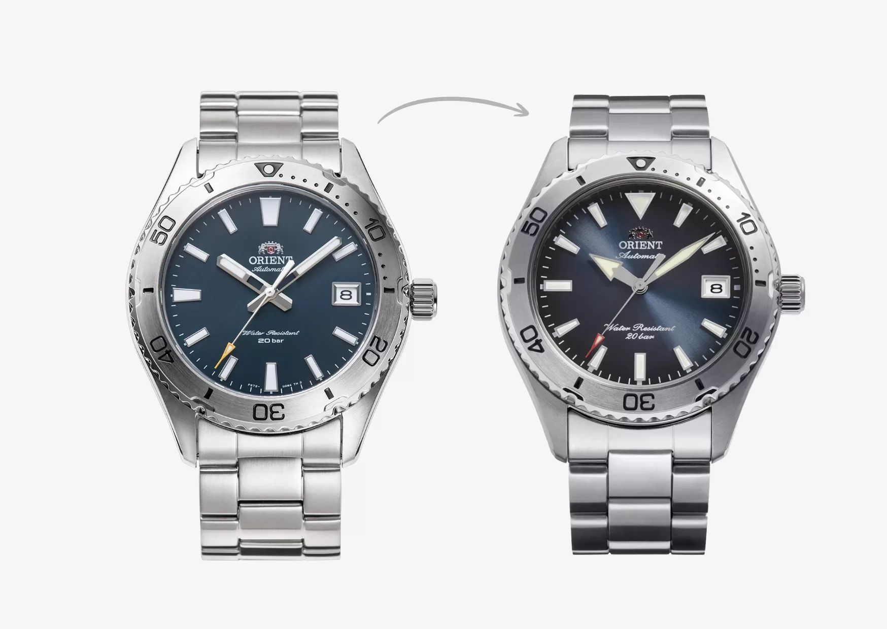 Orient blends the AC0Q case with Kamasu-style dial design