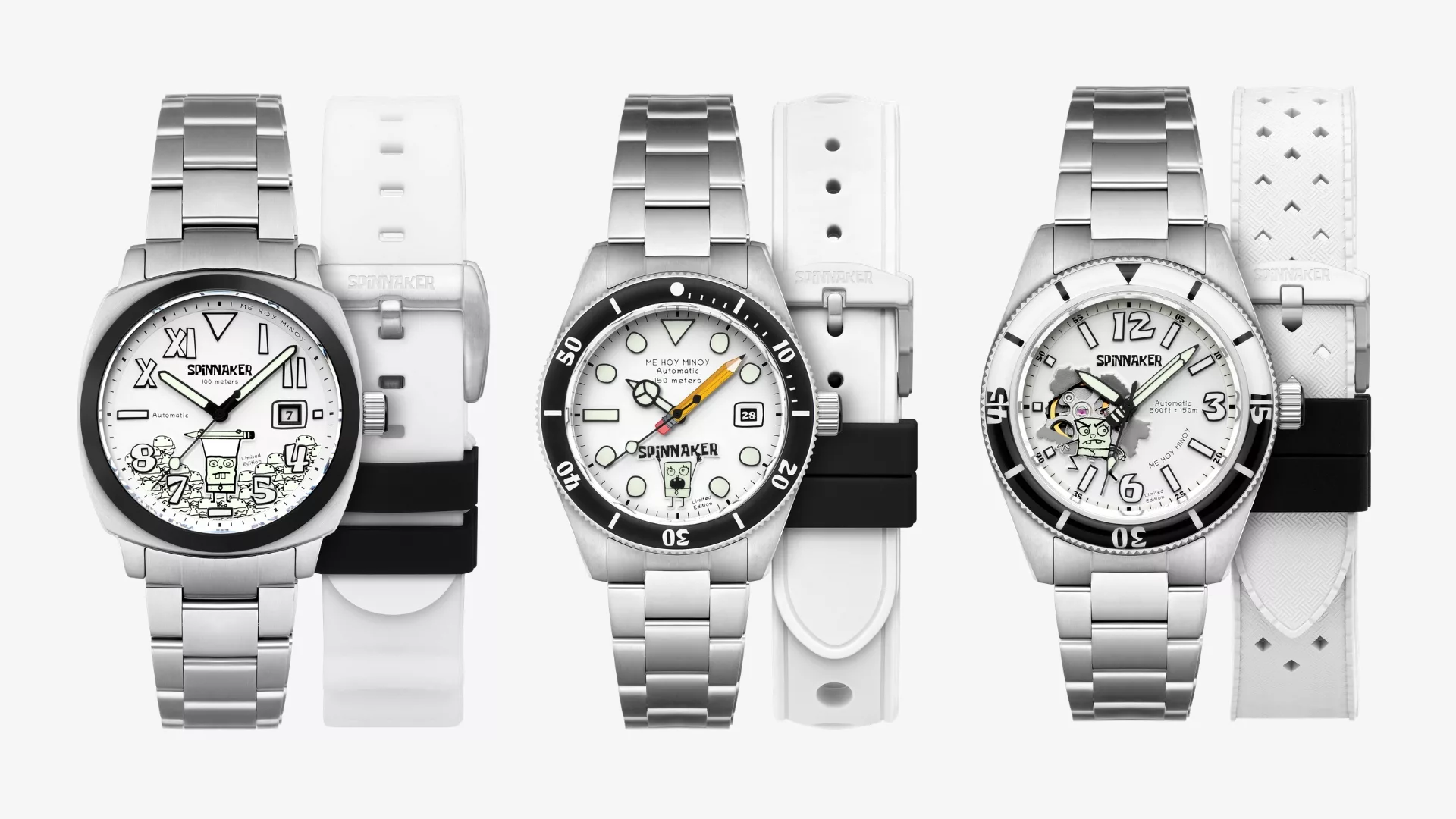 The Spinnaker SpongeBob DoodleBob comes in 3 variants with different rubber strap styles