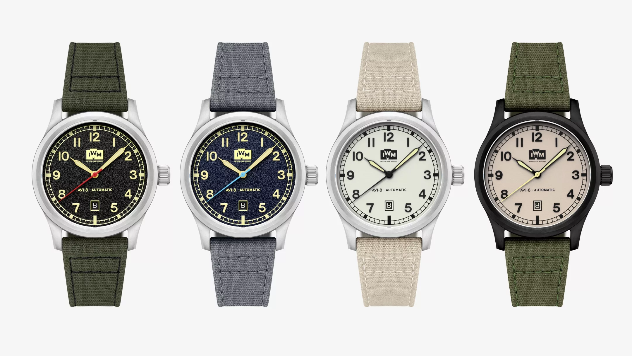 The AVI-8 Flyboy Engineer Automatic Imperial War Museums Fieldmaster Edition has four variants in the launch collection