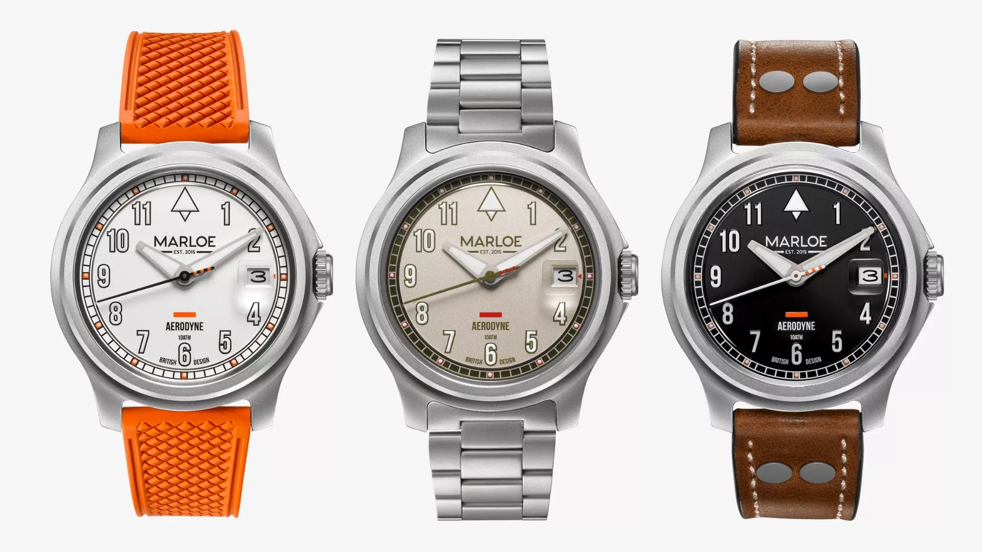 It comes with leather, fabric and stainless steel bracelet options