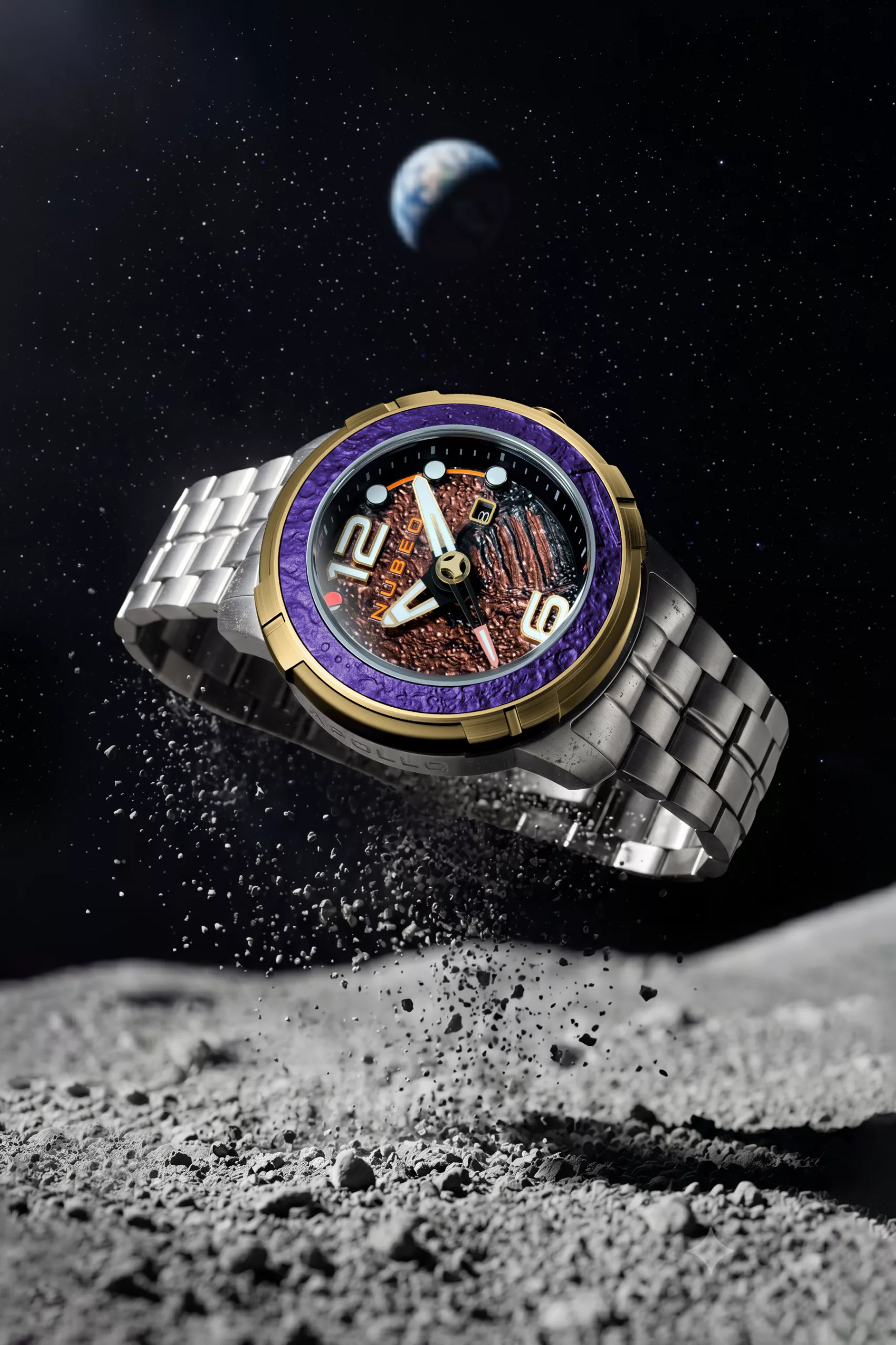 The watch uses a screw-down crown, paired with 20 ATM water resistance