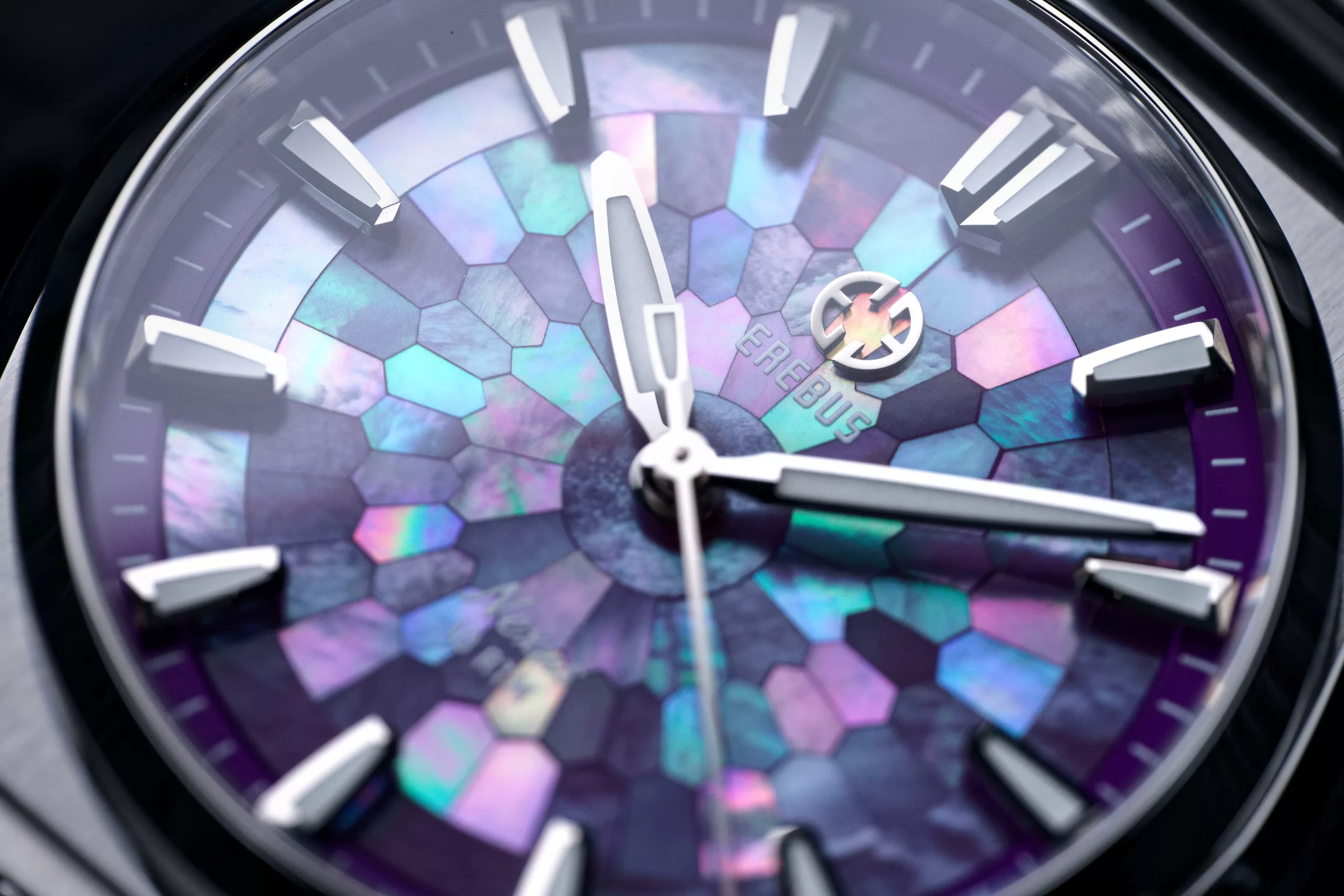 The Nexus Premium has a hand-laid Mosaic Mother of Pearl dial, so no two pieces look identical
