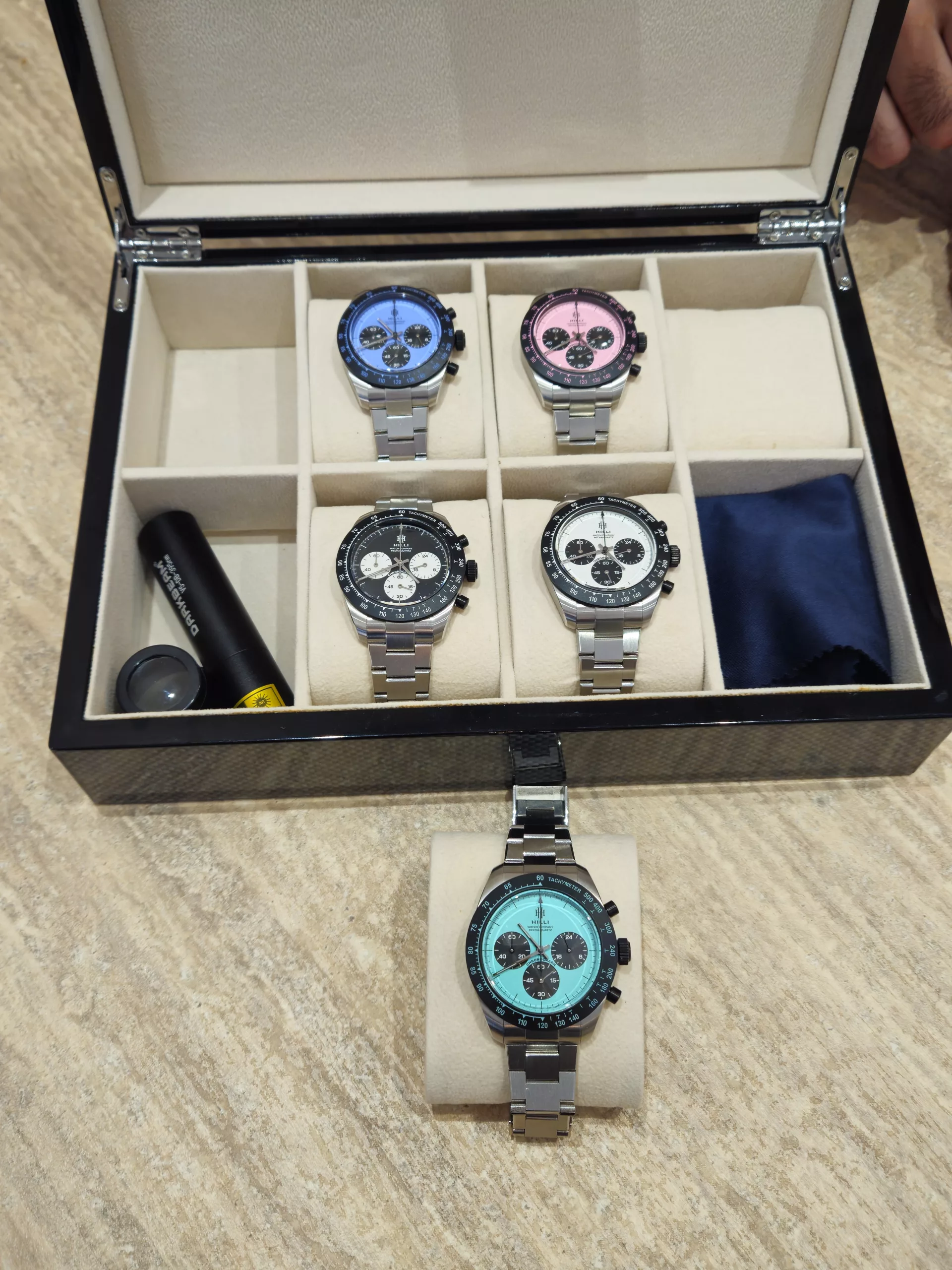 The whole HILLI Panda lineup in one box
