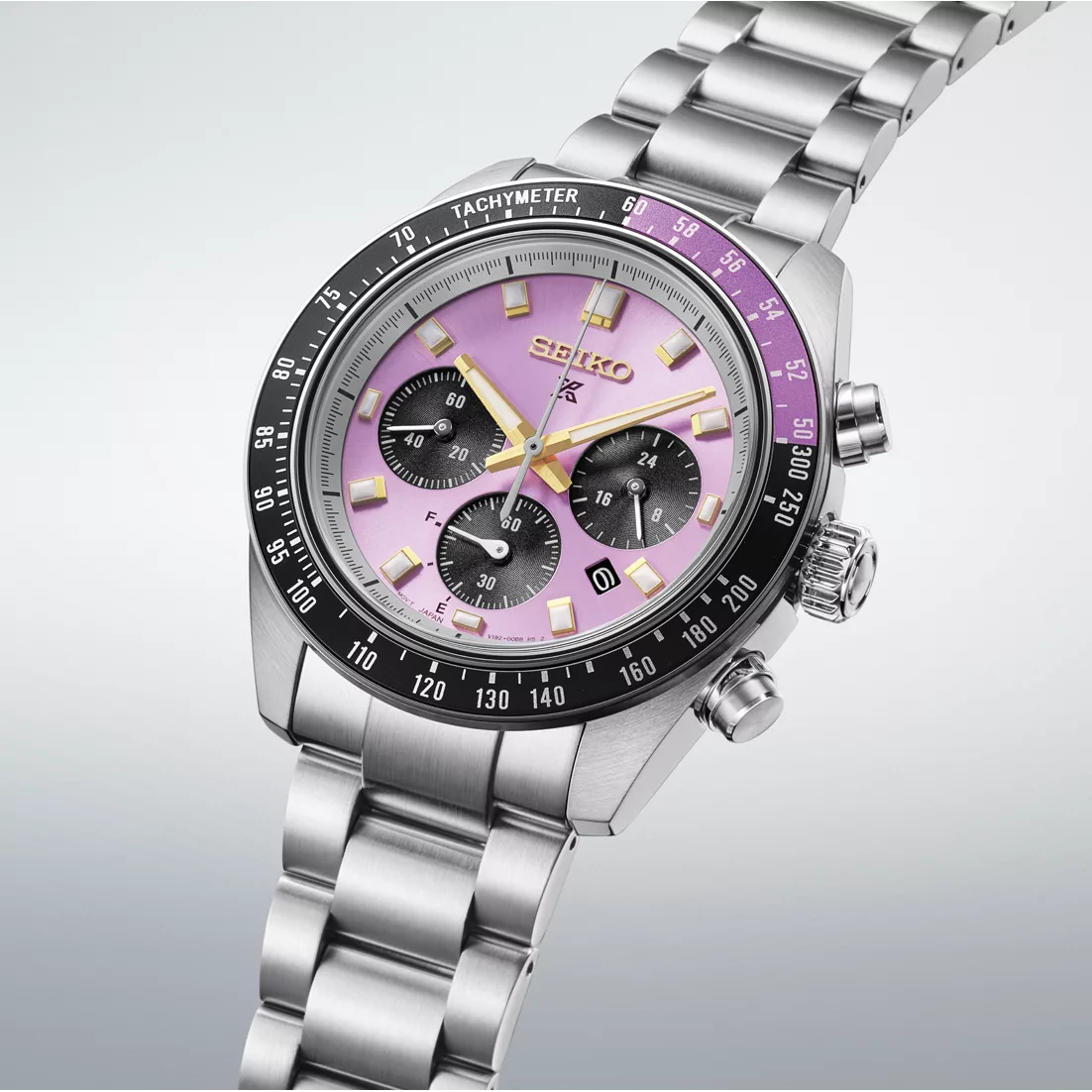 The Speedtimer Solar Chronograph HBJ005 uses a solar caliber V192 movement so it never needs a battery change