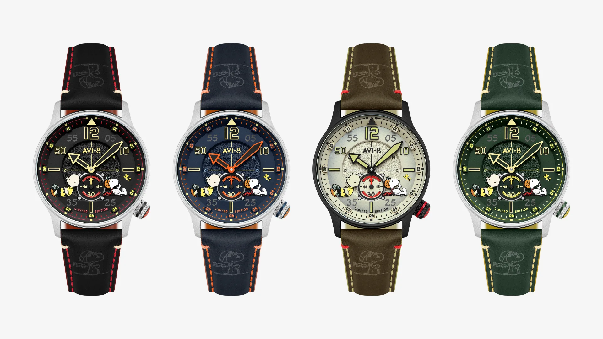 The AVI-8 Hawker Typhoon Baldwin Snoopy Flying Ace has 550 numbered pieces per colourway