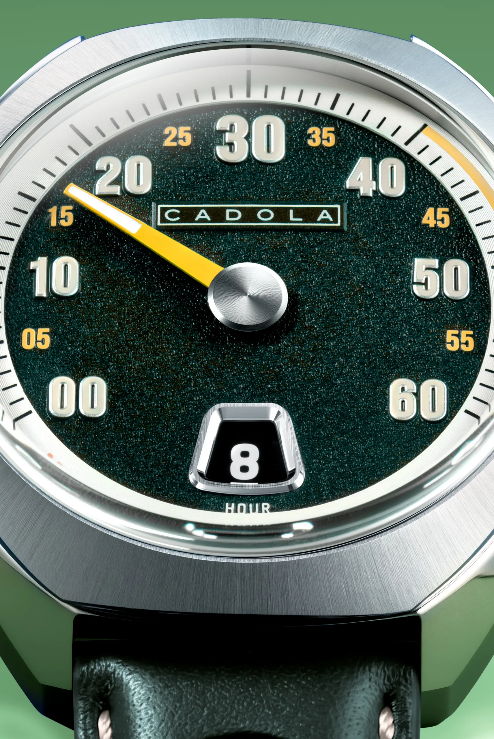 It has an anti-reflection coated mineral lens, which reduces glare over the dial