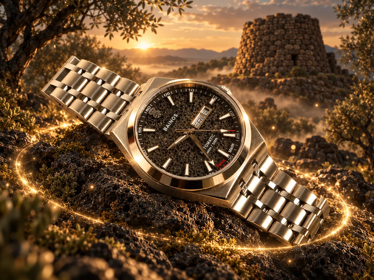 It measures 41mm across and 11.5mm thick in 316L stainless steel