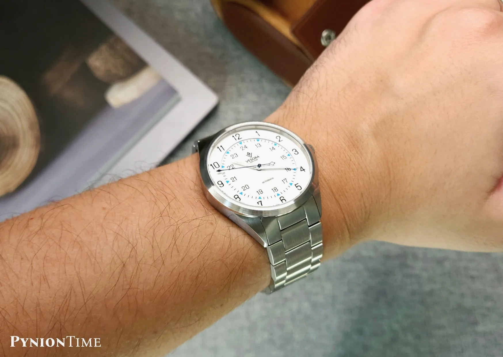 It does 100 meters of water resistance, more than most field watches at this price