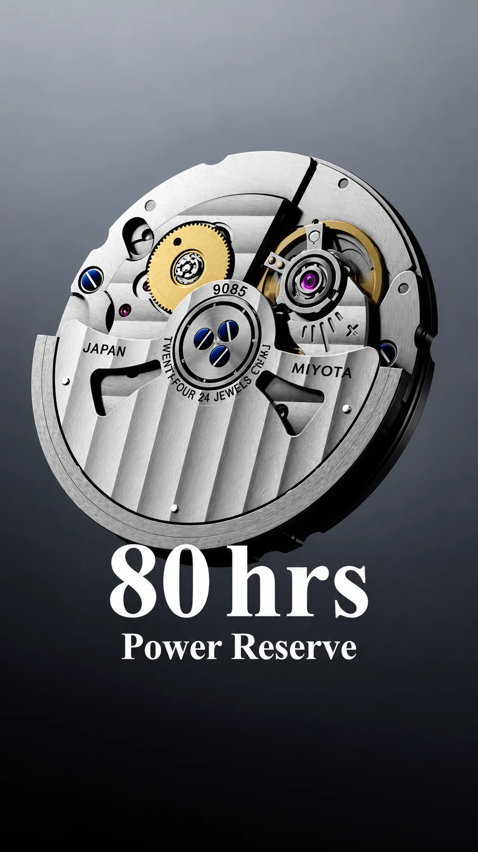 It uses a 21,600 vph beat, so the seconds hand steps six times per second
