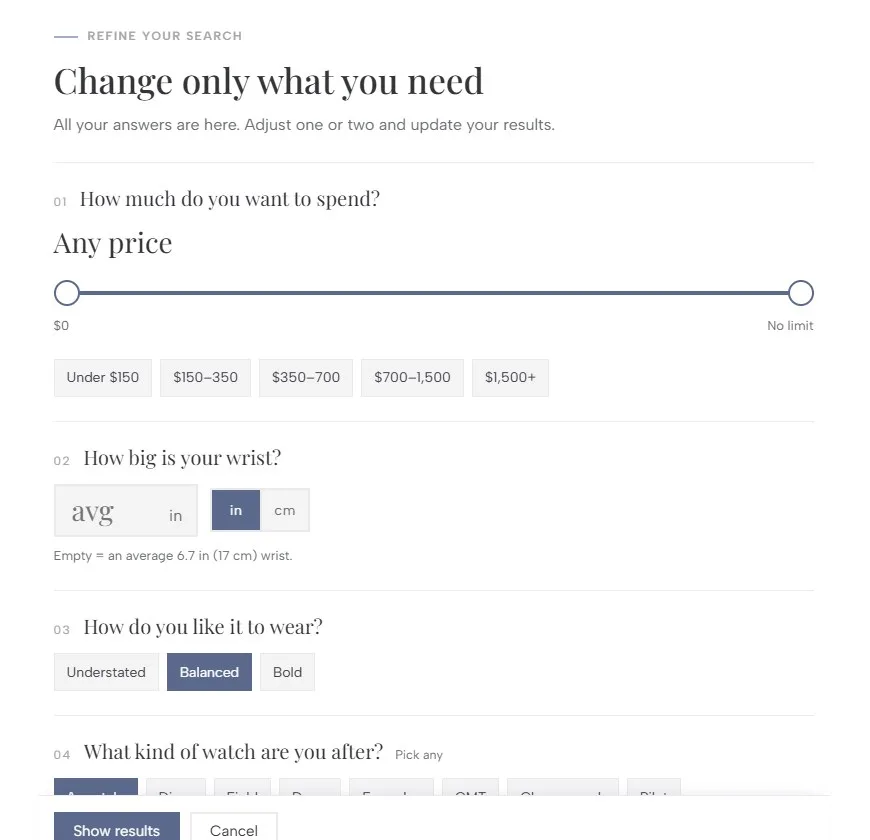 Refine your answers on one page